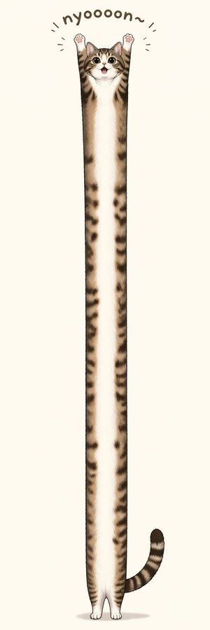 Long Stretching Tabby Cat – GPT Image 2 prompt by エンガワ