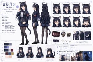 Catgirl Student Council Reference Sheet – GPT Image 2 prompt by Nobu-Kobayashi : Generative AI Technology