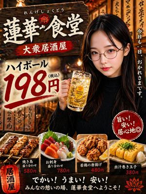 Japanese Izakaya Highball Poster – GPT Image 2 prompt by 蓮華＠AIおもしろ研究者