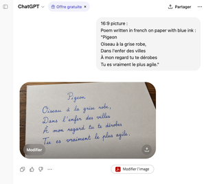Handwritten French Poem on Paper – GPT Image 2 prompt by Creative Diffusion