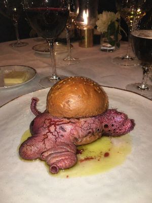 Surreal Octopus Burger Fine Dining Photo – GPT Image 2 prompt by Evan Lundberg