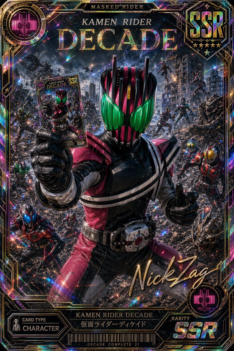 全息假面骑士 Decade SSR 卡牌