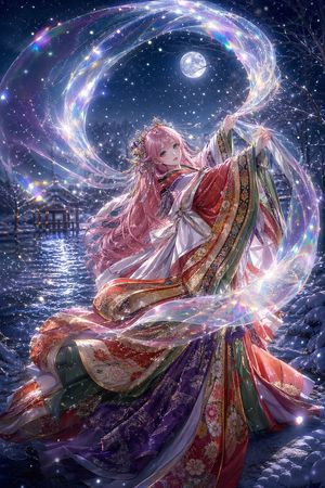 Moonlit Celestial Kimono Dancer – GPT Image 2 prompt by ねね*AIcreator