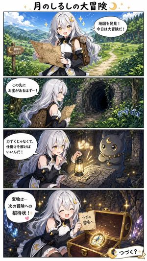 Moon Mark Adventure Comic Page – GPT Image 2 prompt by ツバサ天九
