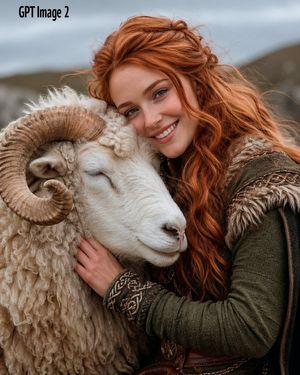 Fantasy Woman Hugging a White Ram – GPT Image 2 prompt by Adan Avelar Islas