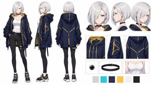 Anime Streetwear Character Sheet – GPT Image 2 prompt by Diseño 4.0