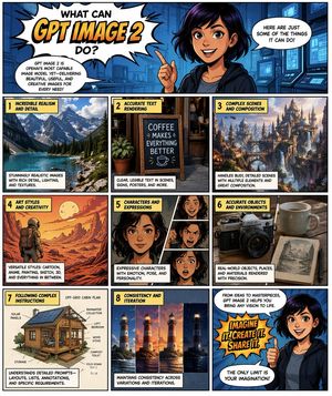 Comic Page for GPT Image 2 Capabilities – GPT Image 2 prompt by Kris Kashtanova