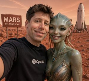 Mars Selfie With Alien and Rocket – GPT Image 2 prompt by AI Biceps