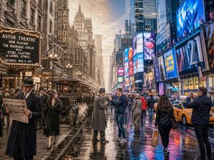 Split-Screen Time Travel Scene – GPT Image 2 prompt by 宝玉