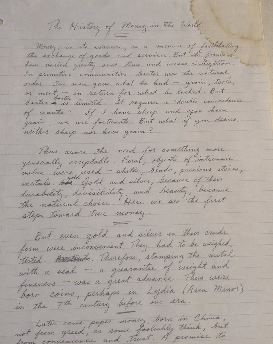 Handwritten Historical Essay