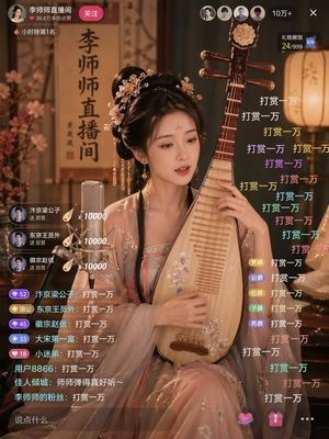 Ancient Beauty Livestream Scene – GPT Image 2 prompt by 松果先森