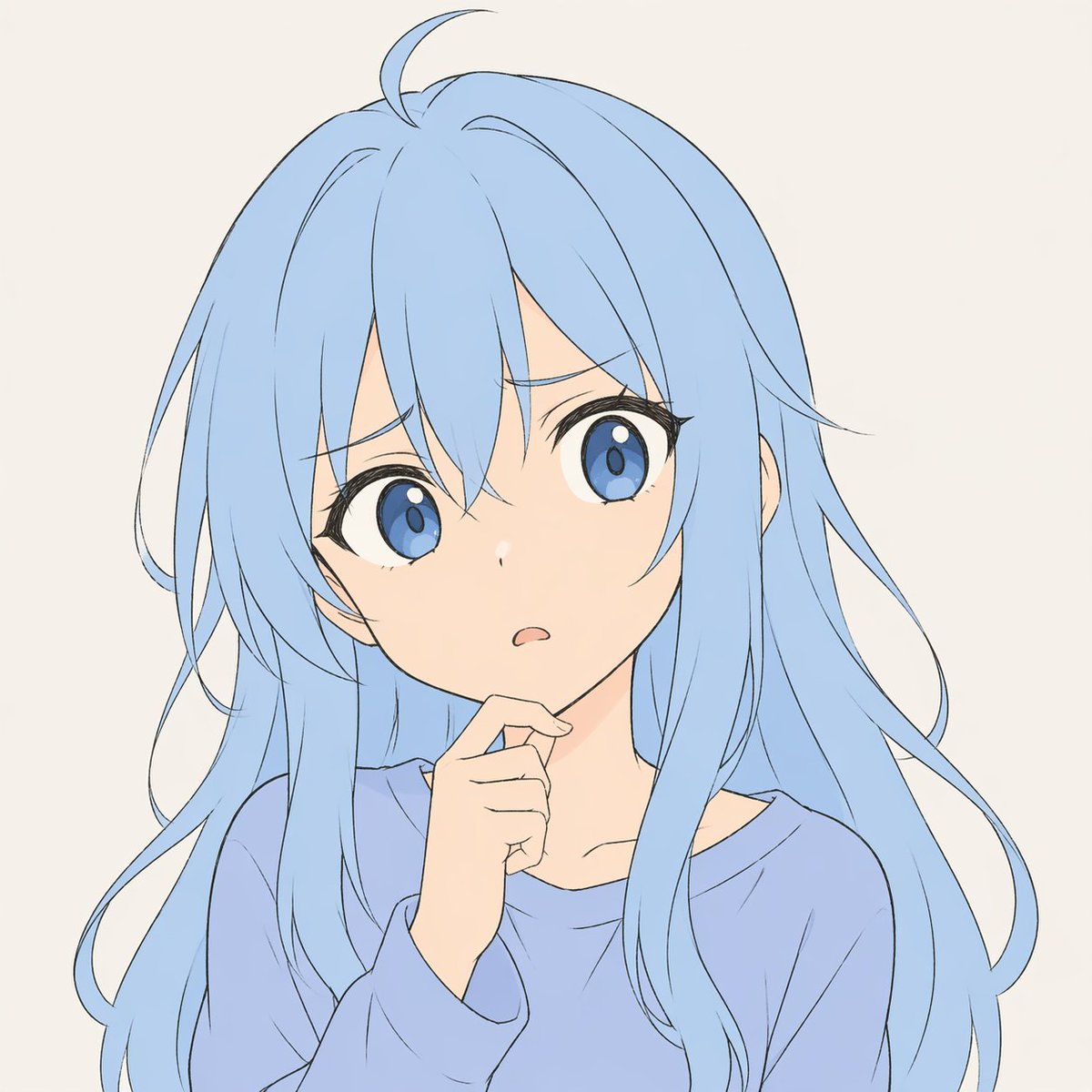 Perplexed Anime Character Doodle