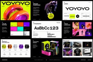 Futuristic Yo-Yo Brand Book Board – GPT Image 2 prompt by Shann³