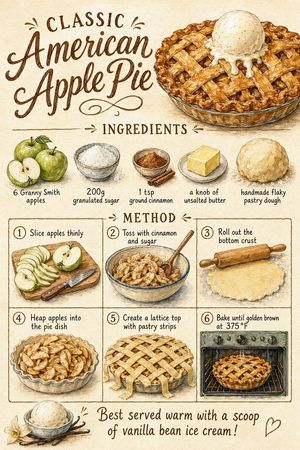 Vintage Apple Pie Recipe Poster – GPT Image 2 prompt by Ai Girllie