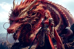 Dragon Knight and Crimson Dragon – GPT Image 2 prompt by CjW