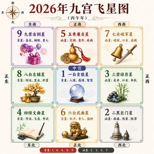 2026 Nine Palaces Flying Star Chart – GPT Image 2 prompt by Ryo