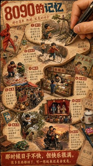 Nostalgic 80s 90s China Memory Poster – GPT Image 2 prompt by 马特Matt