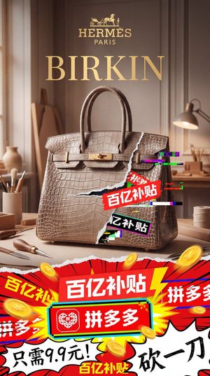 Luxury Bag Meets Discount Chaos Poster – GPT Image 2 prompt by 阿杰快跑CL