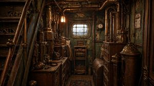 Steampunk Ship Cabin Interior – GPT Image 2 prompt by はさまるスタジオ