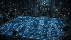 Sci-Fi Mech Blueprint Hangar – GPT Image 2 prompt by adri