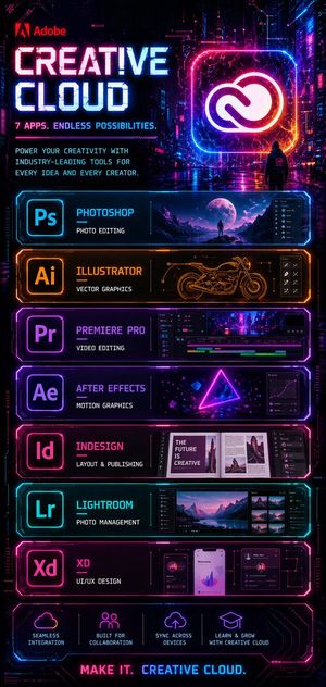 Cyberpunk Creative Cloud Poster – GPT Image 2 prompt by LudovicCreator