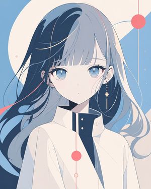 Minimalist Anime Portrait with Censored Face – GPT Image 2 prompt by 人中の便・星