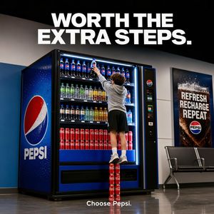 Pepsi Vending Machine Ad – GPT Image 2 prompt by Jouhatsu