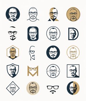 Minimal Male Avatar Logo Grid – GPT Image 2 prompt by Freddy Montes