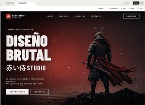 Cinematic Samurai Agency Landing Page – GPT Image 2 prompt by Gabo