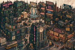 Indie Mind City Isometric Tech District – GPT Image 2 prompt by Alfredo