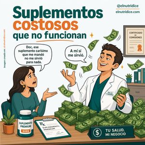 Satirical Expensive Supplements Cartoon – GPT Image 2 prompt by Juan Camilo Mesa
