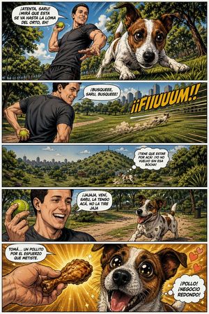 Funny Dog Park Comic Page – GPT Image 2 prompt by Miki Brei