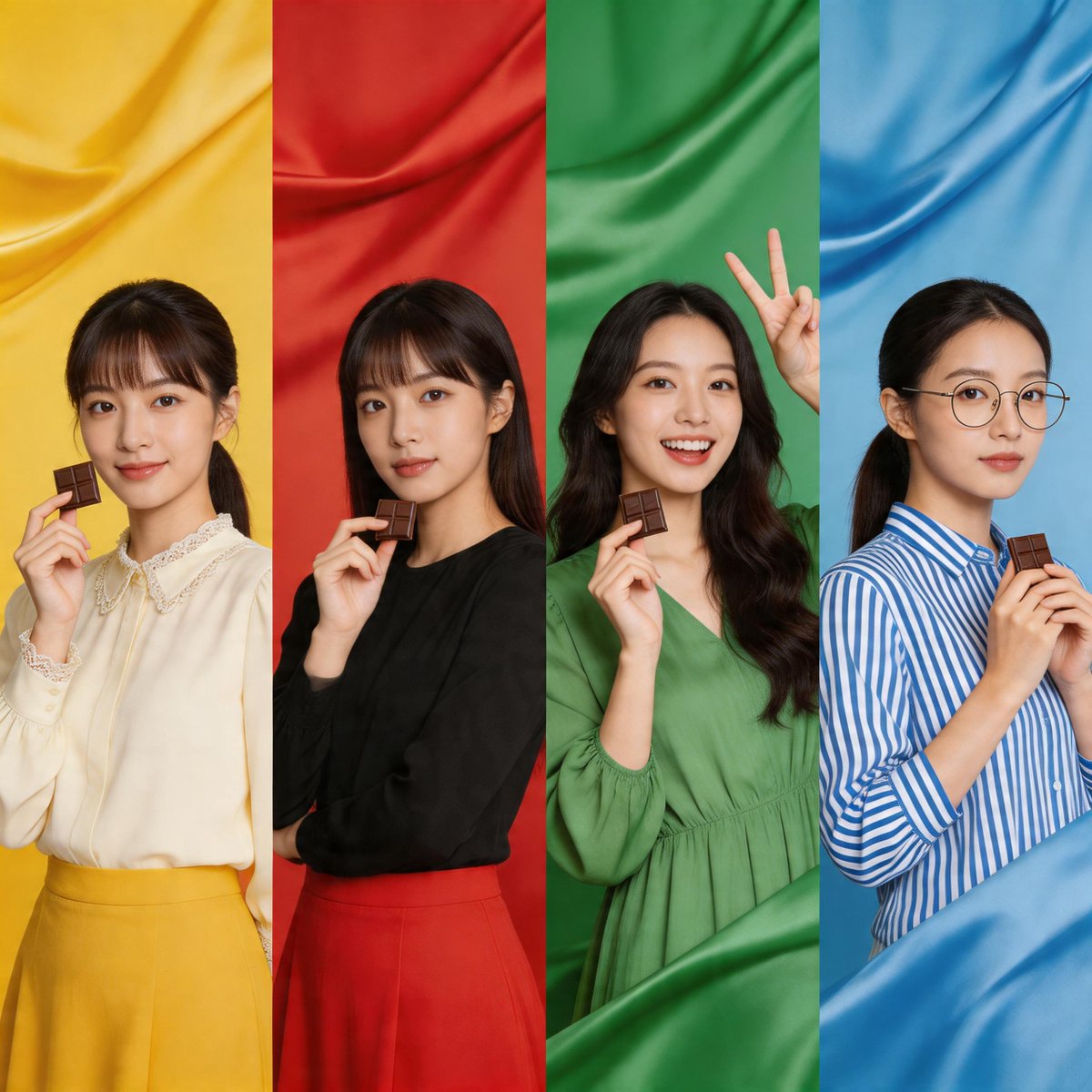 Sample output image for Four-Panel Fashion Advertisement Grid