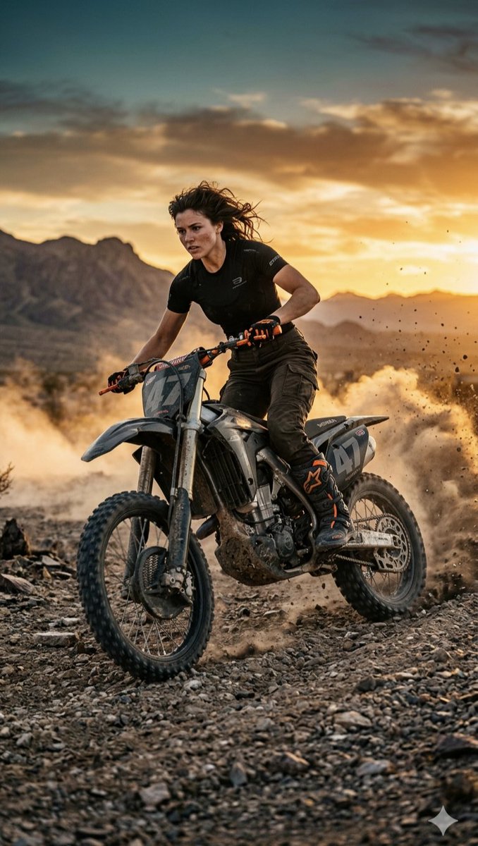 Sample output image for Desert Motocross Action Shot