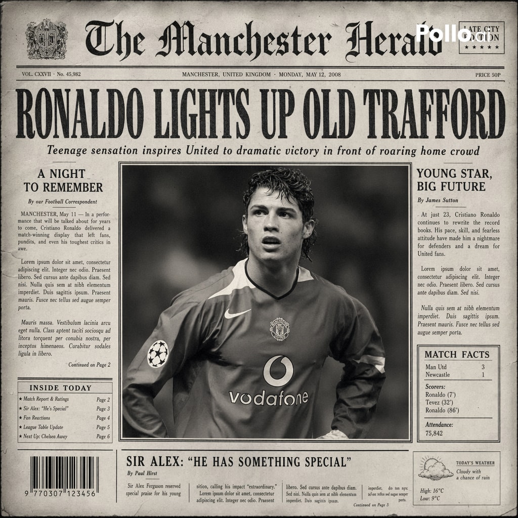 Vintage Newspaper Front Page Generator example 2