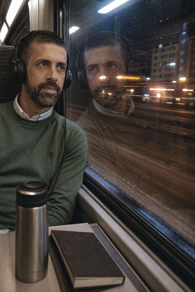 Candid Train Photo to Studio Portrait reference image 1