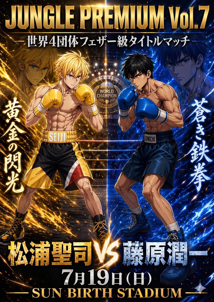 Anime Boxing Title Match Poster