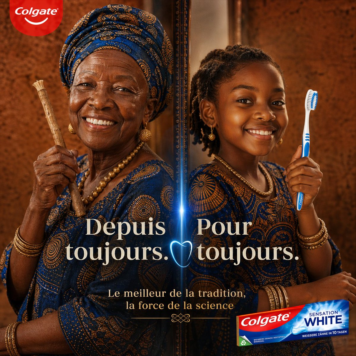Tradition and Modernity Toothpaste Ad