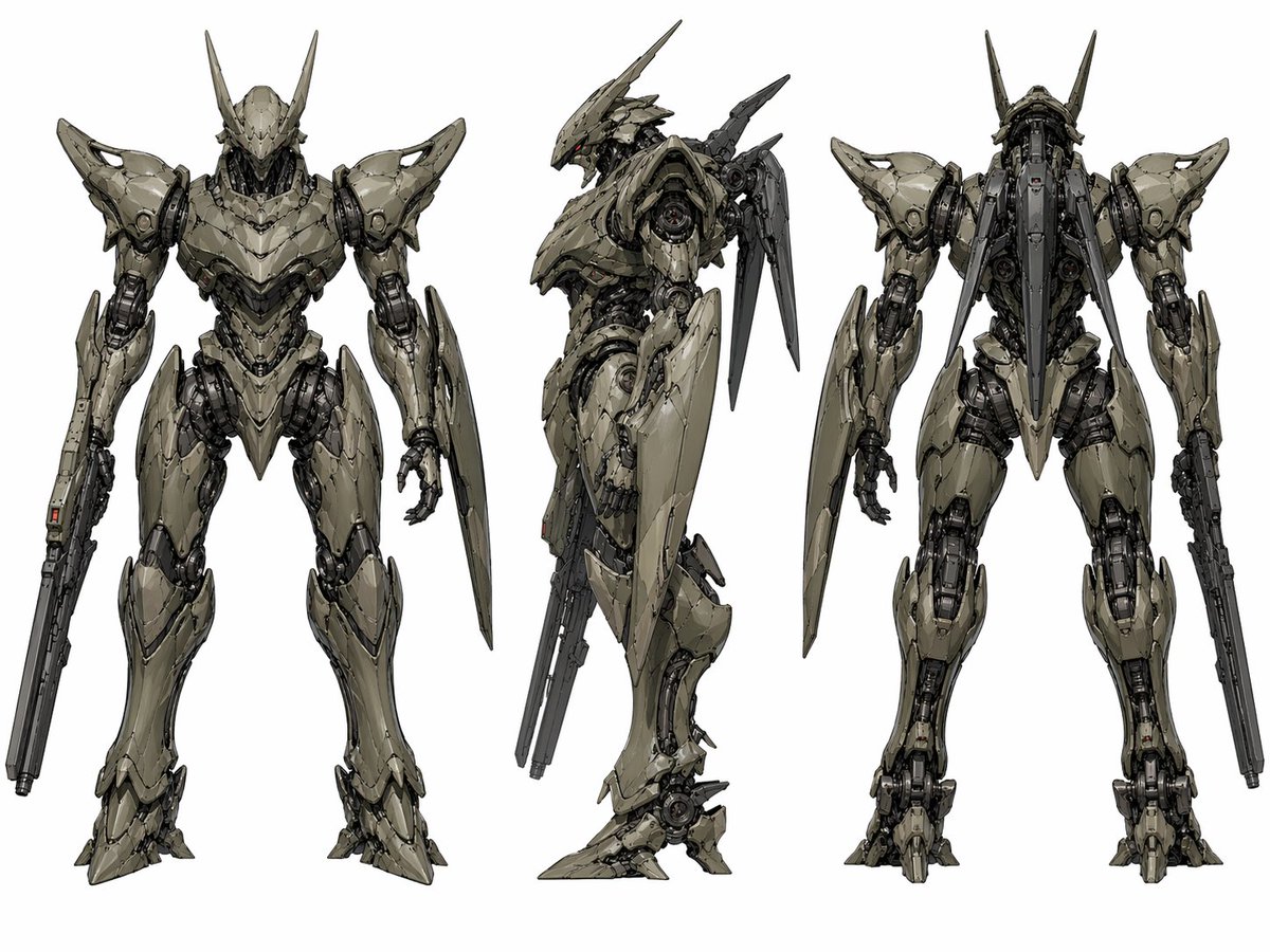 Sci-Fi Mecha Turnaround Sheet
