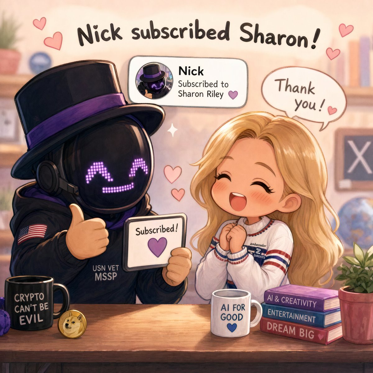 Cute Subscription Celebration Illustration