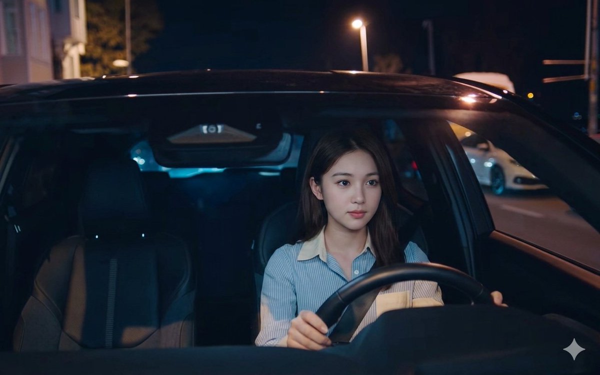 Sample output image for Night Drive Cinematic Portrait