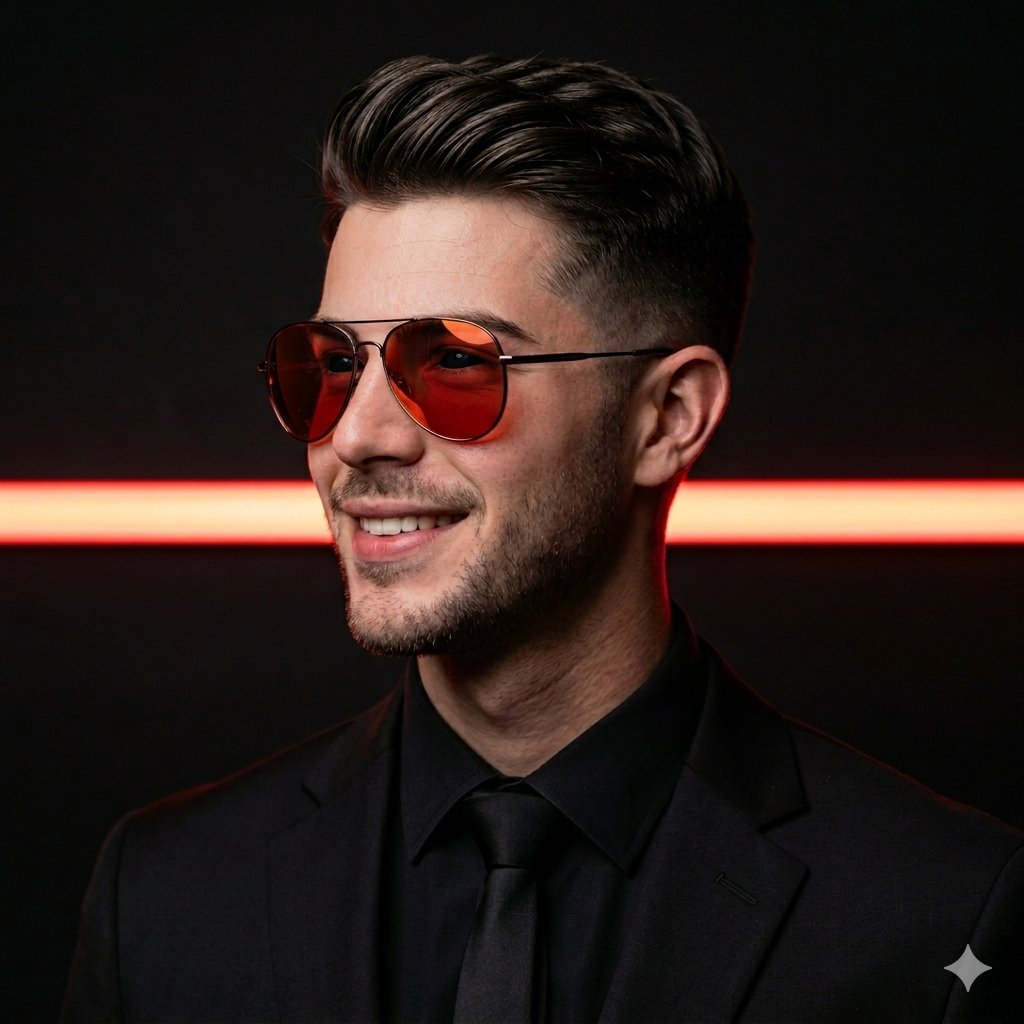 Sample output image for Cinematic Man in Tailored Suit