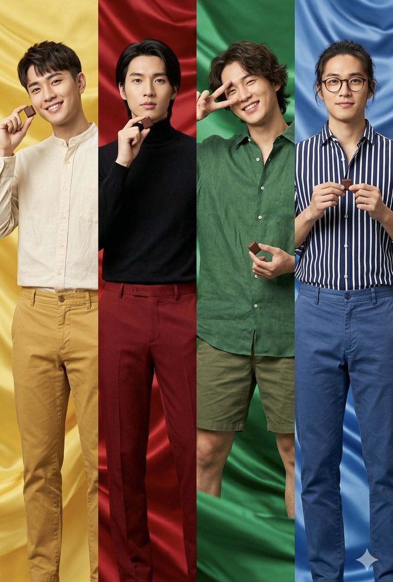Sample output image for Fashion Editorial Color Quadtych