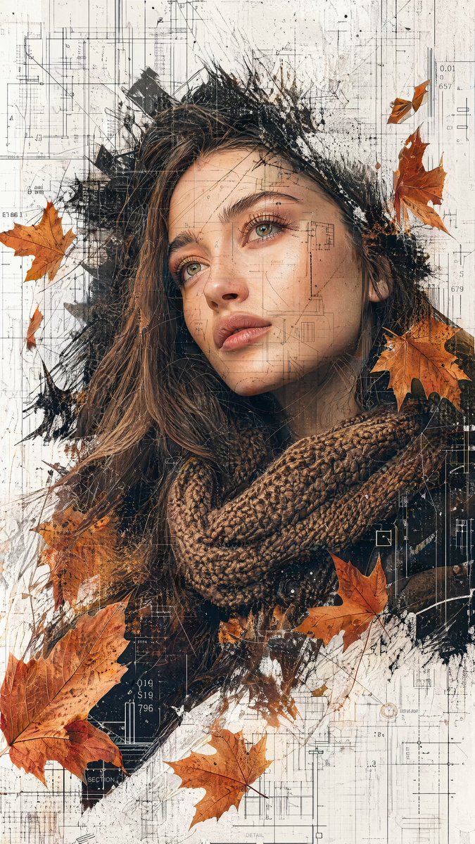 Multimedia Collage Fashion Portrait example 2