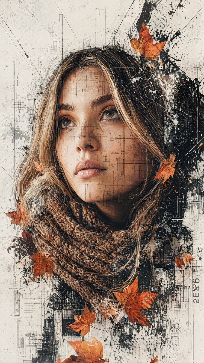 Multimedia Collage Fashion Portrait example 4