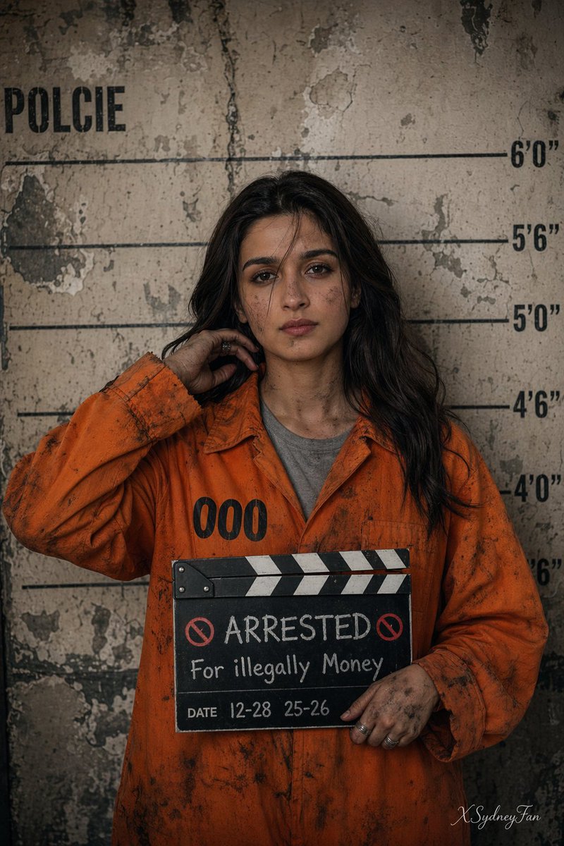 Gritty Prison Mugshot Portrait example 3