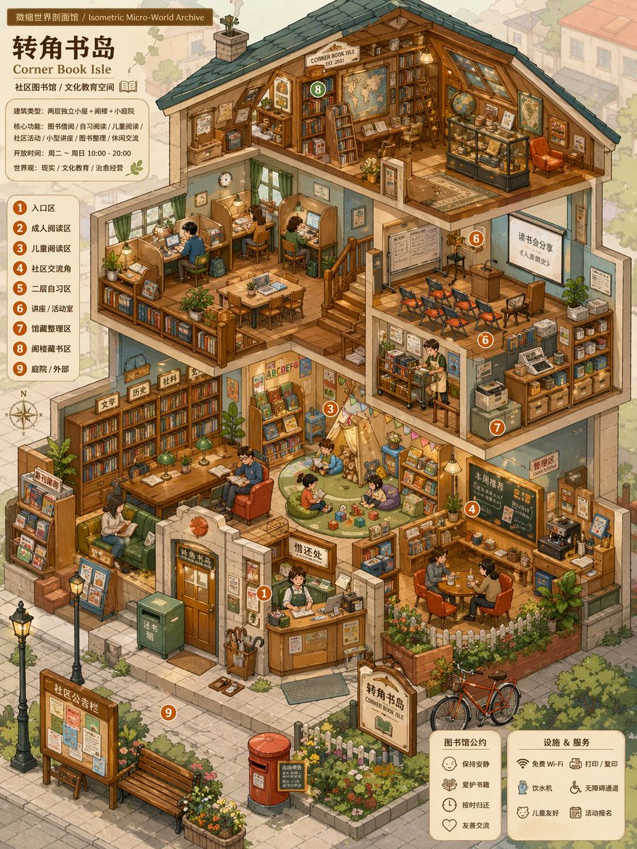 Isometric Micro-World Cross-Section Archive example 3