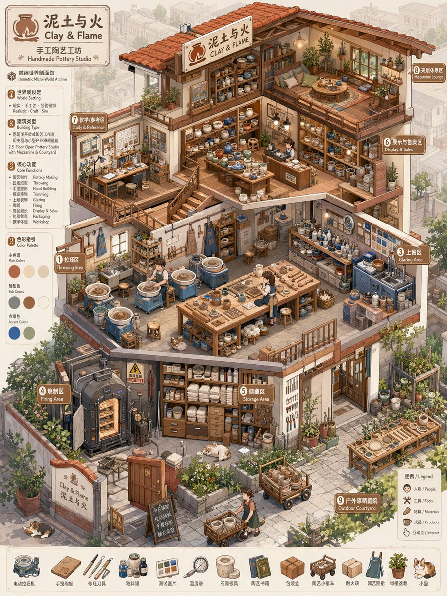 Isometric Micro-World Cross-Section Archive example 2
