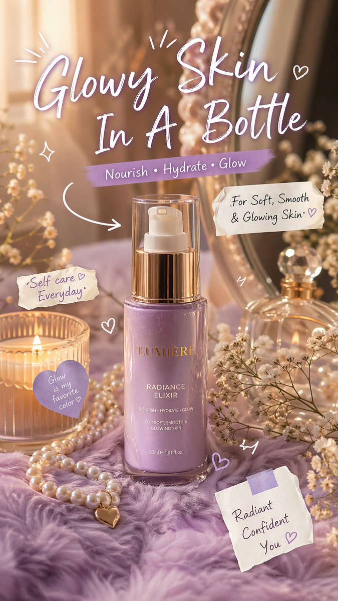 Luxury Lavender Skincare Ad