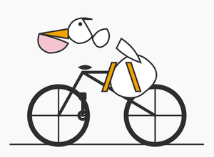 Minimal SVG Pelican on Bicycle